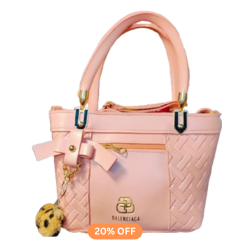 Stylish Pink Handbag with Bow Detail