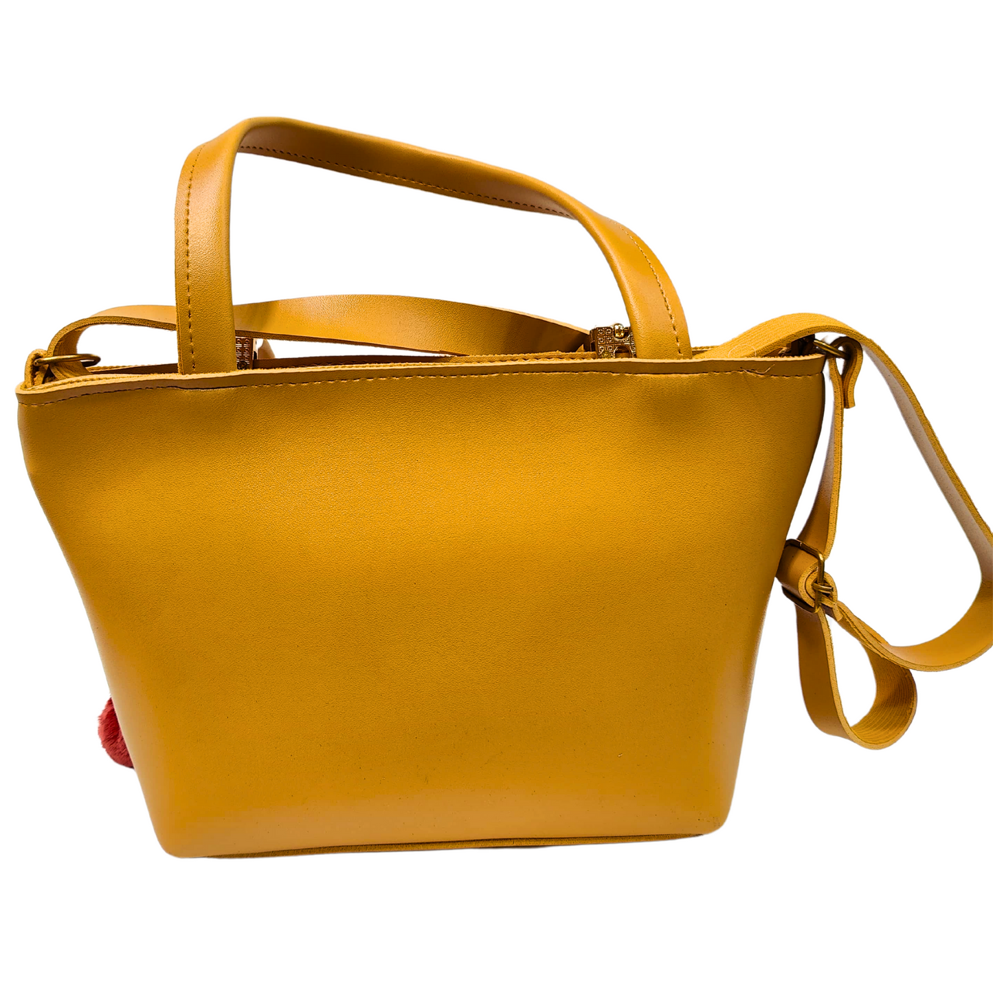 Mustard Yellow Tote Bag with Balenciaga