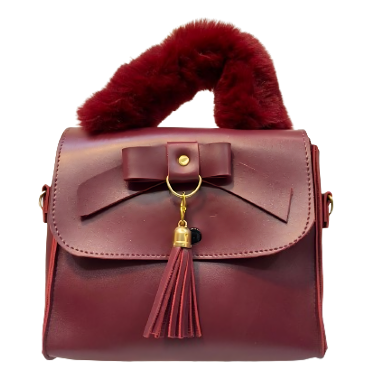 Stylish Crossbody Bag with Tassel and Bow