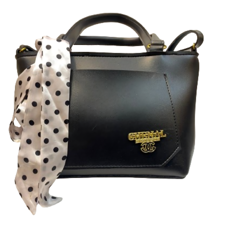 Stylish Shoulder Bag with Detachable Scarf